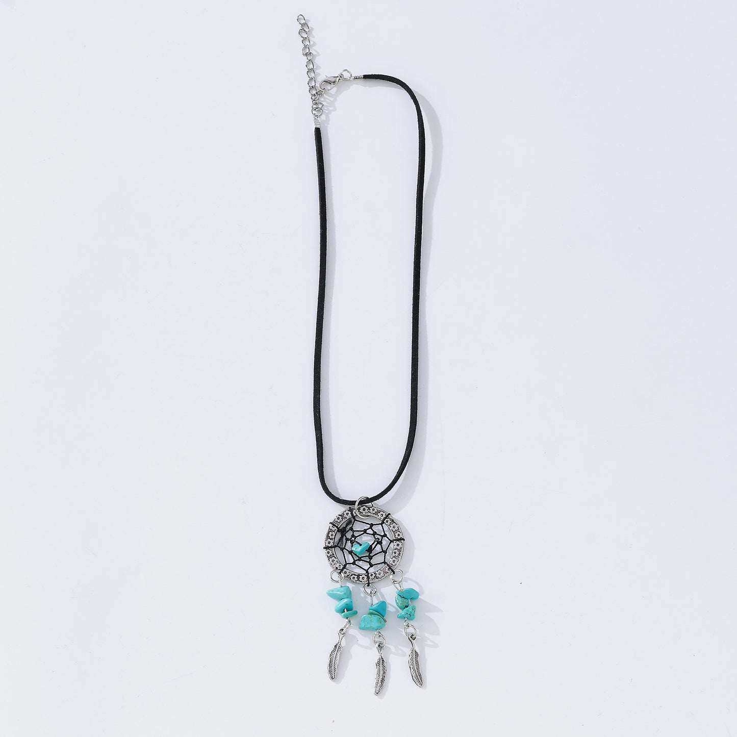 Bohemian - Style Large Dreamcatcher Gemstone Necklace for Women - Handcrafted with Crystals and Natural Stones, Boho Chic Jewelry