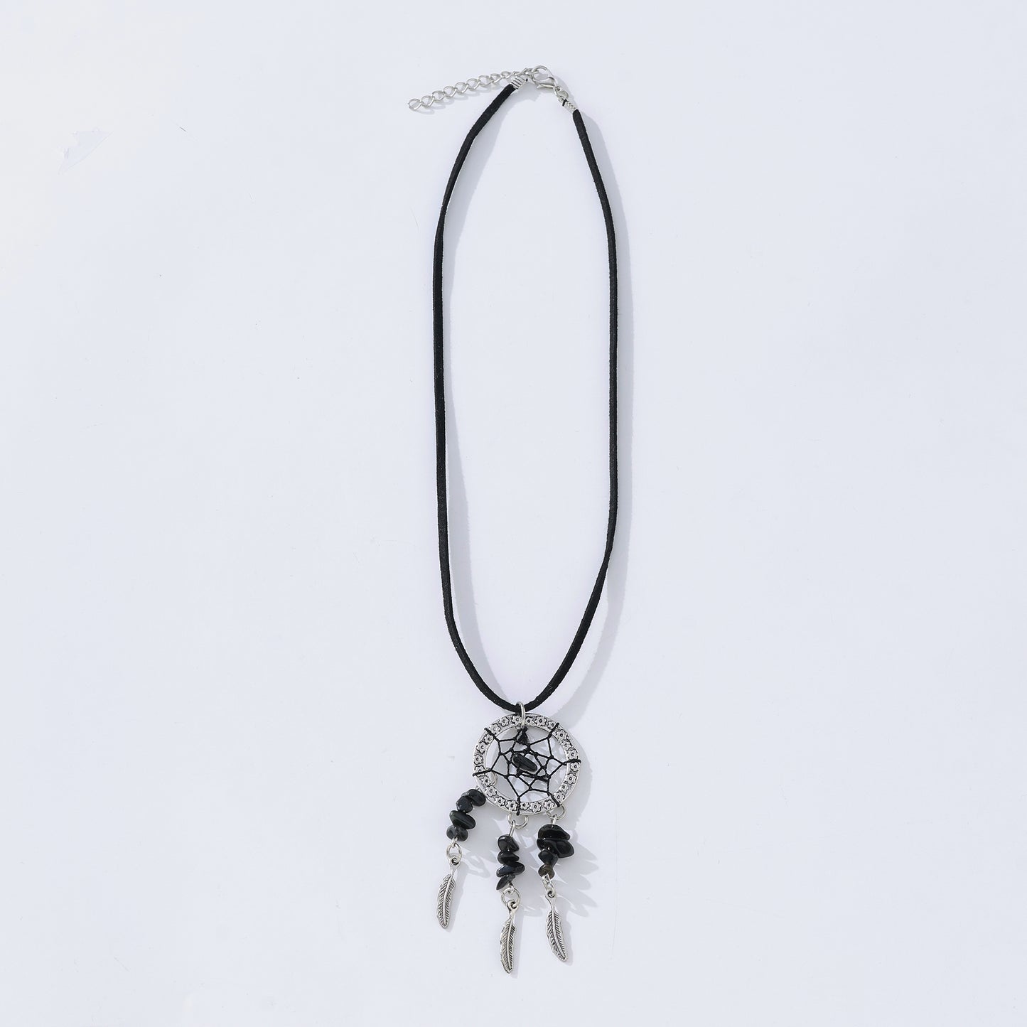 Bohemian - Style Large Dreamcatcher Gemstone Necklace for Women - Handcrafted with Crystals and Natural Stones, Boho Chic Jewelry