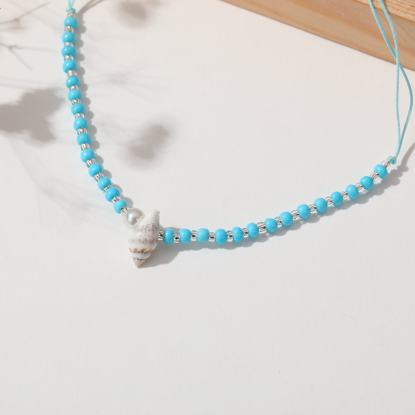 Boho Chic String Anklet with Shell Pearls & Silver Beads - Handcrafted Summer Jewelry for Women - Perfect for Beach Vacations, Festivals, or Everyday Style