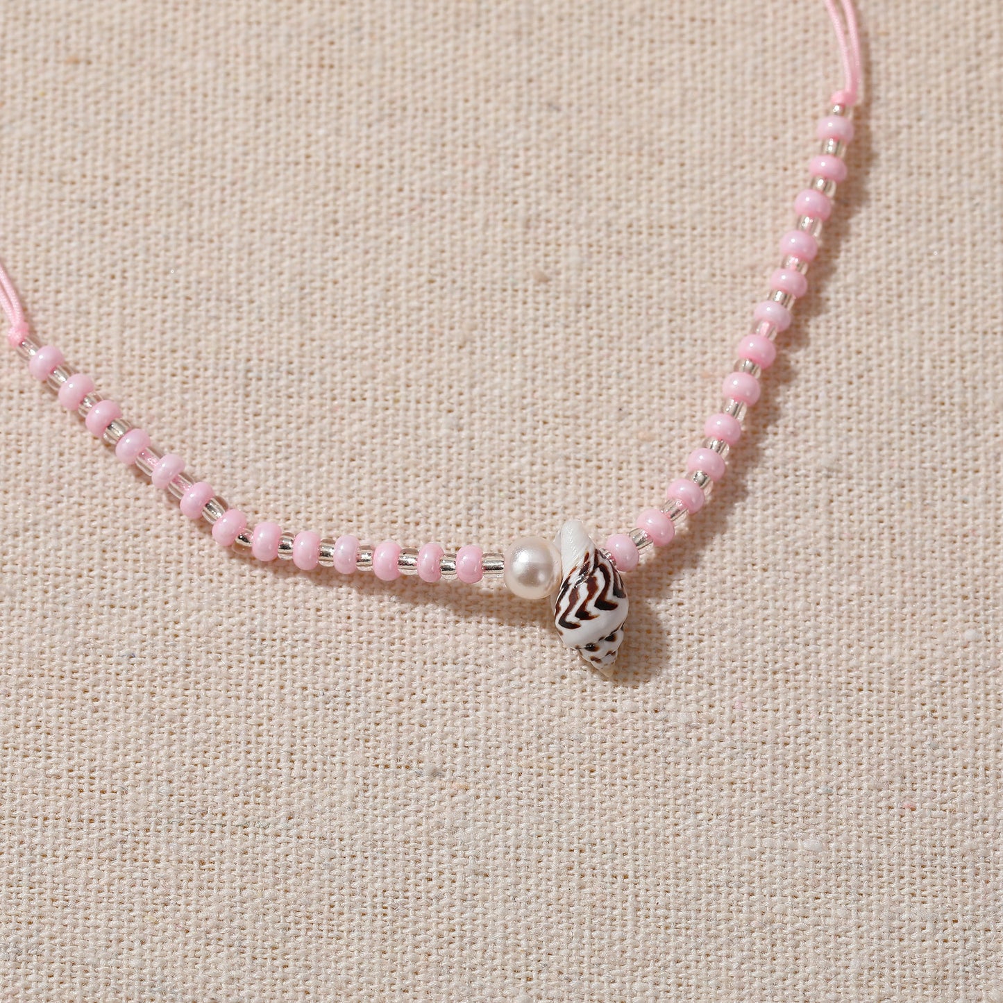 Boho Chic String Anklet with Shell Pearls & Silver Beads - Handcrafted Summer Jewelry for Women - Perfect for Beach Vacations, Festivals, or Everyday Style