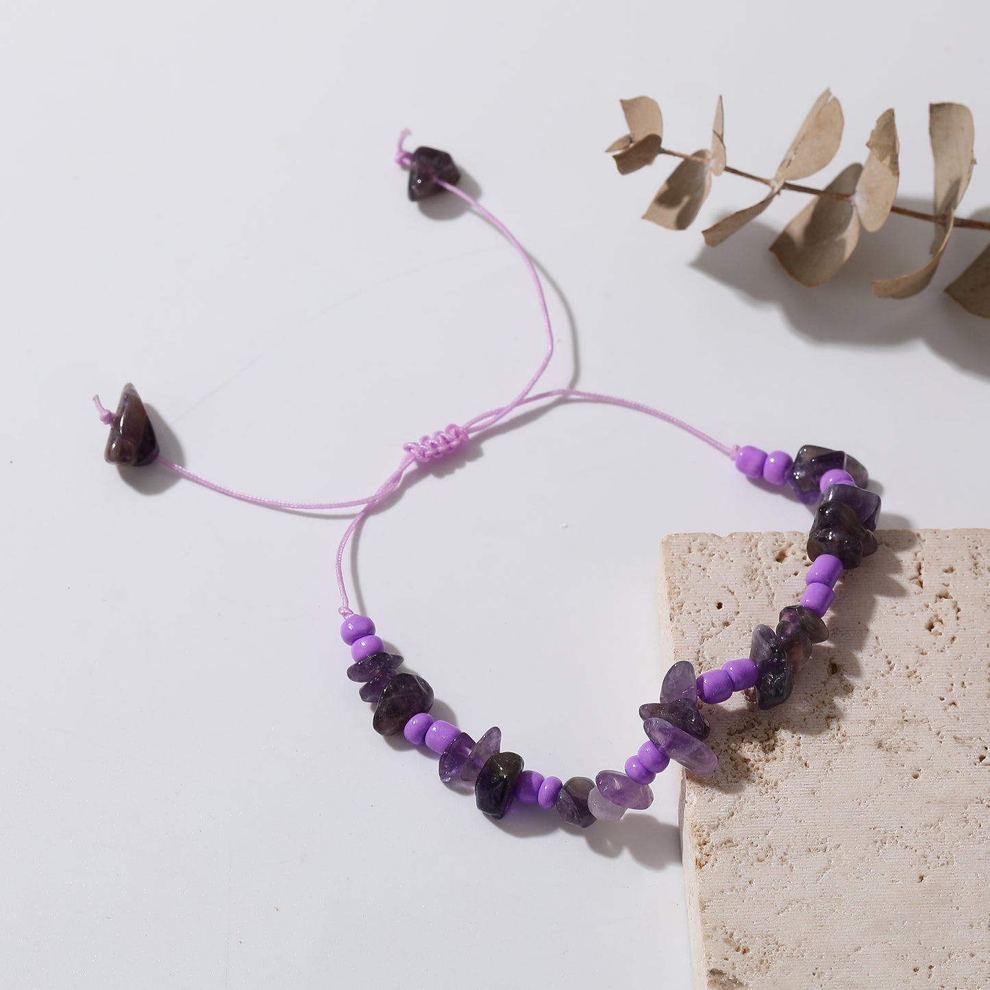 Assorted Gemstone Chip Woven Bracelets - Natural Crystal Bracelets for Energy, Balance & Style