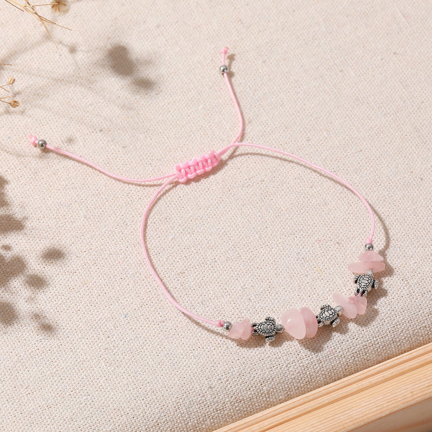 Adjustable Stone Bead Bracelets with 3 Silver Turtle Charms - Elegant & Nature-Inspired Jewelry for Women - Perfect for Everyday Wear or Thoughtful Gifts
