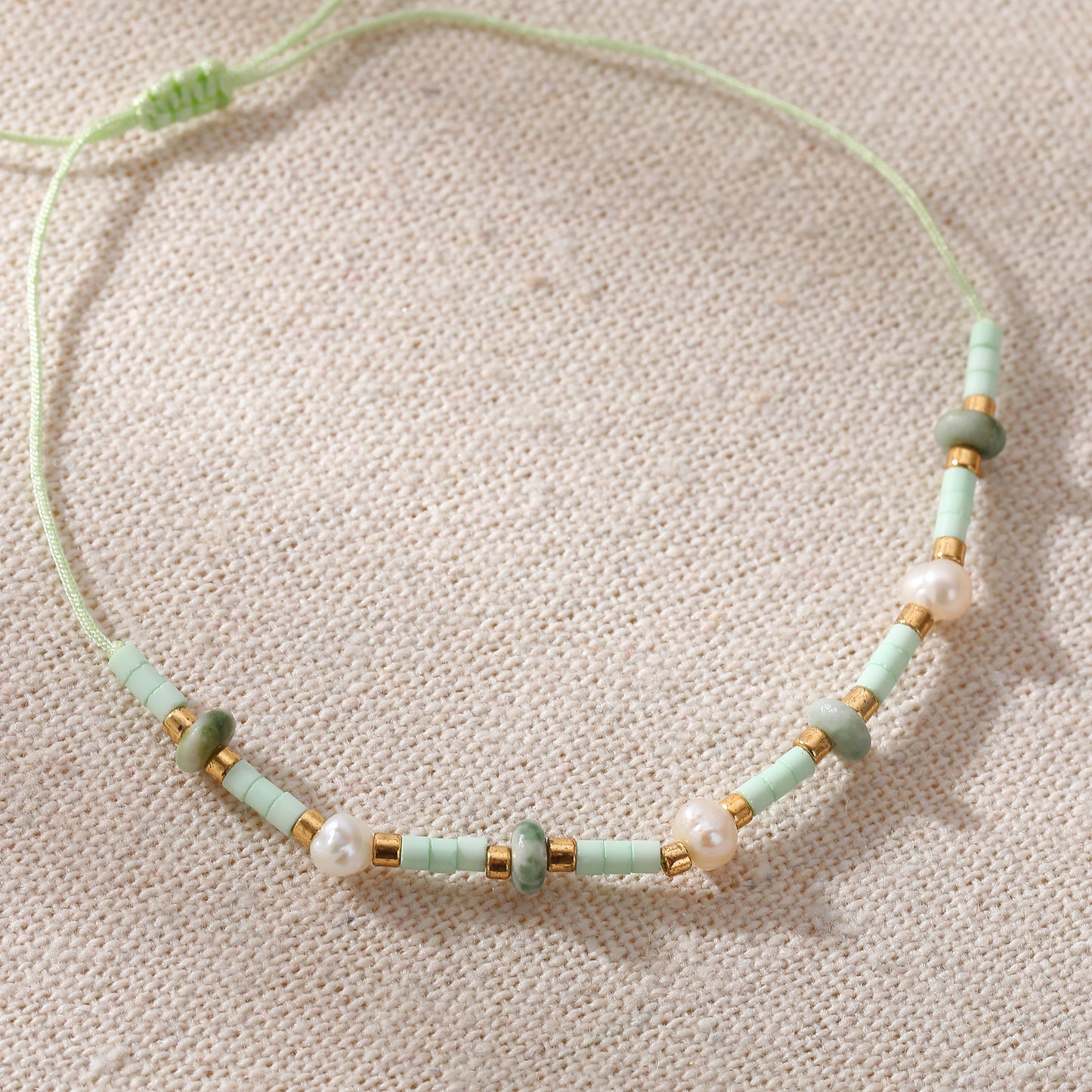 Elegant Adjustable Genuine Stone Beads & Freshwater Pearls Bracelet - Handmade Jewelry for Women, Perfect for Everyday and Special Occasions