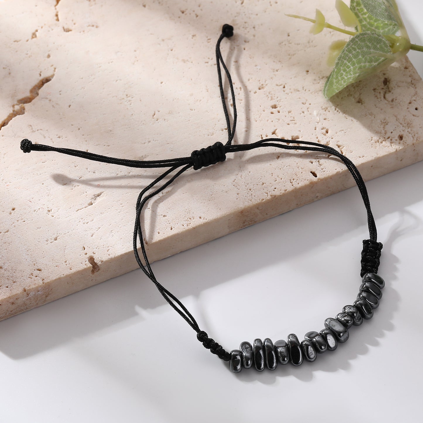 Adjustable Genuine Stone Bracelets - Natural Stone Beads on Durable String - Earthy Elegance for Everyday Wear and Thoughtful Gifts