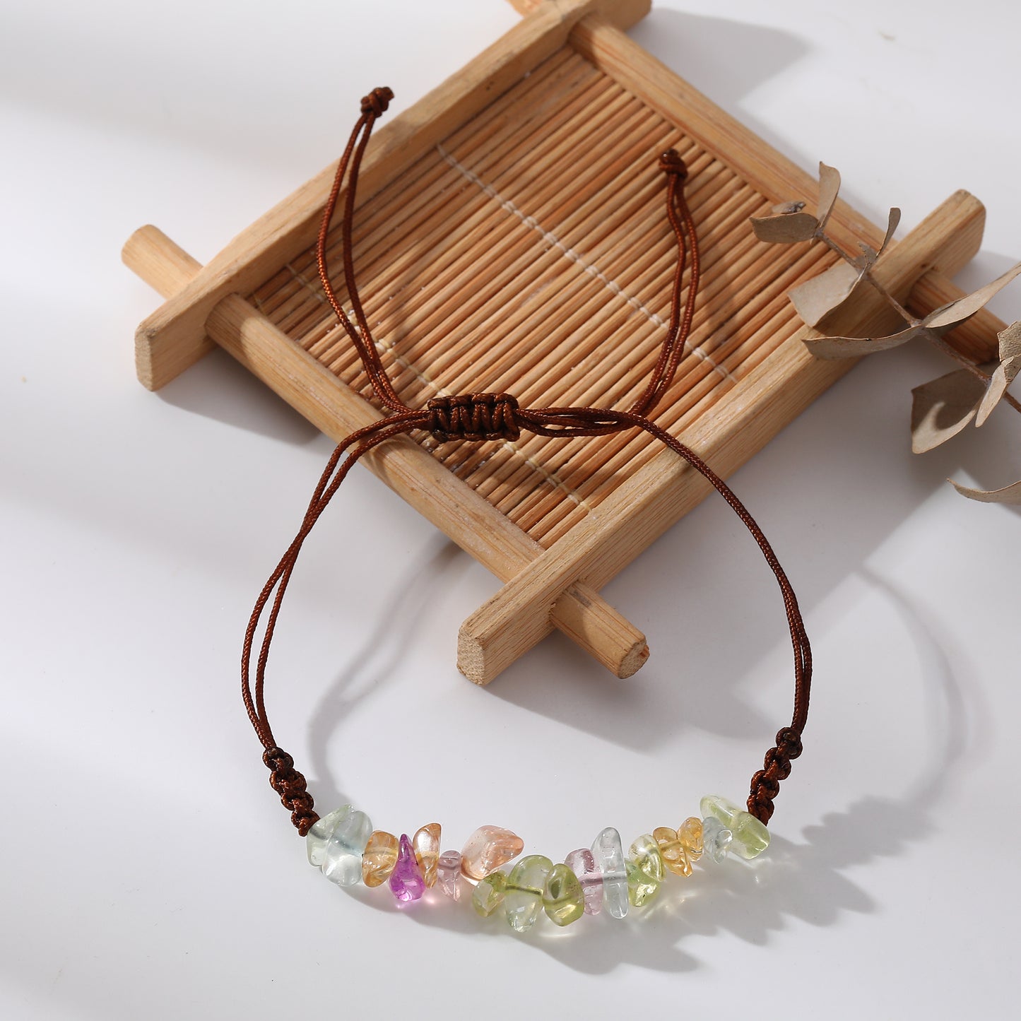 Adjustable Genuine Stone Bracelets - Natural Stone Beads on Durable String - Earthy Elegance for Everyday Wear and Thoughtful Gifts