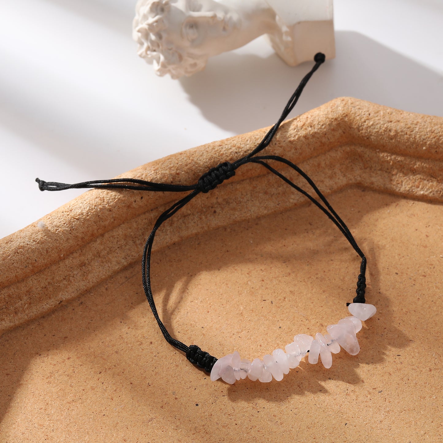 Adjustable Genuine Stone Bracelets - Natural Stone Beads on Durable String - Earthy Elegance for Everyday Wear and Thoughtful Gifts