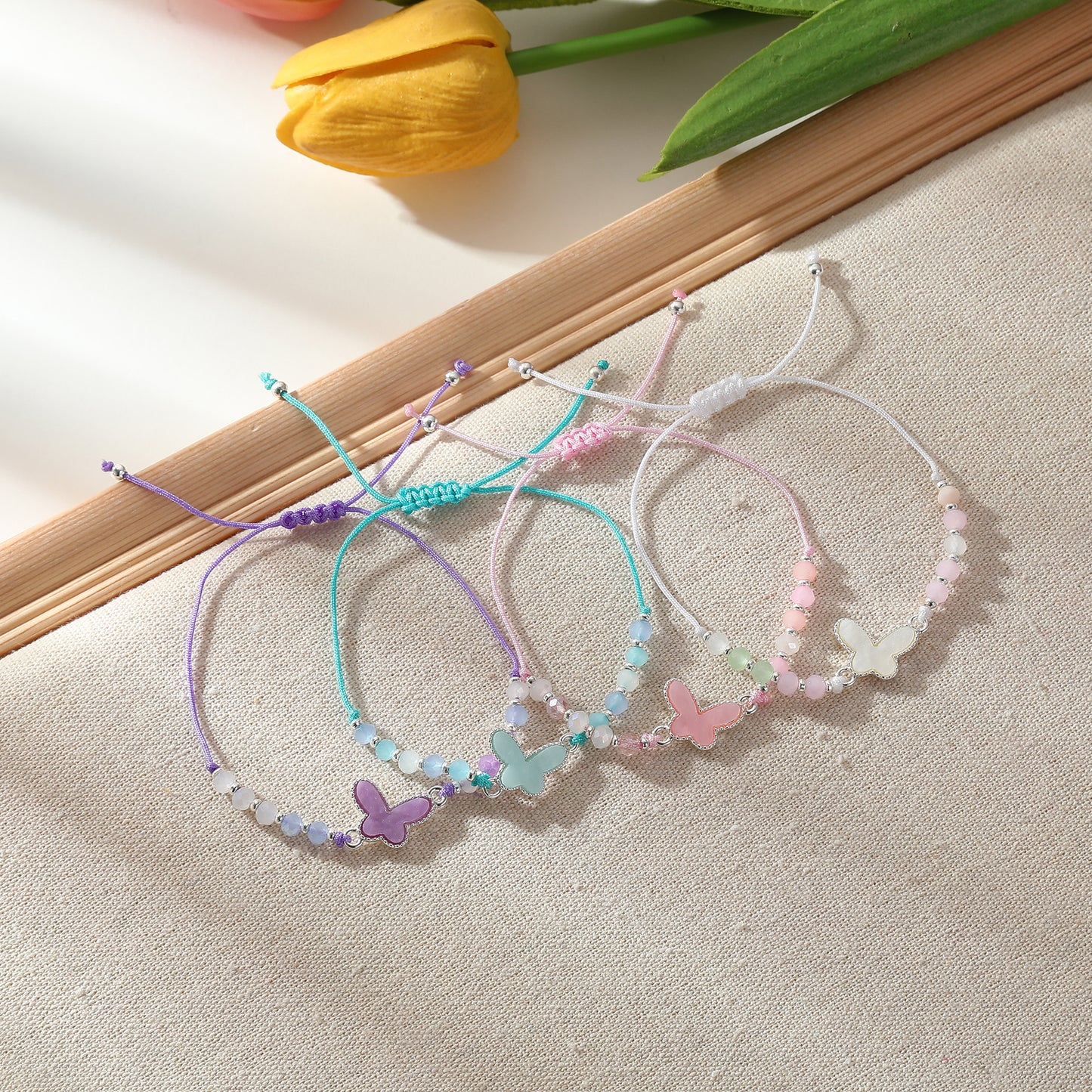 Colorful Butterfly Bead Bracelets - Vibrant & Delicate Jewelry for Women and Girls - Perfect for Everyday Style and Thoughtful Gifts