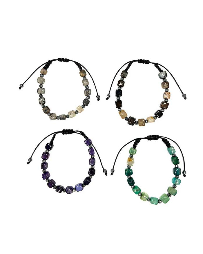 Stone with Hematite bead Bracelet assorted