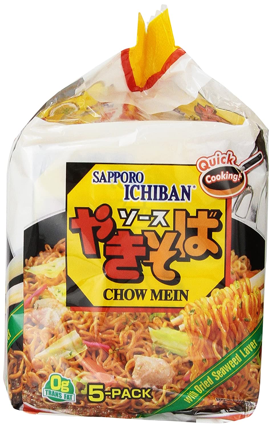 Sapporo Ichiban Chow Mein, Yakisoba Ramen Noodles 18. Oz (510g)