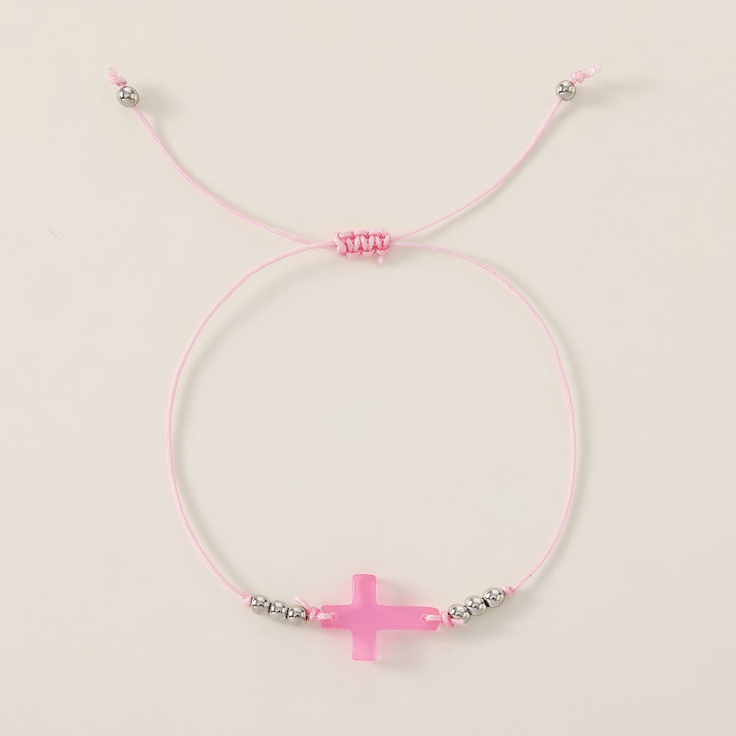 1 PC Bohemian Style Cross Bracelet Set with Silver Accents for Women & Girls - Easter, Birthday, Mother's Day & Everyday Jewelry Gift (Purple, Pink, Blue Variations)