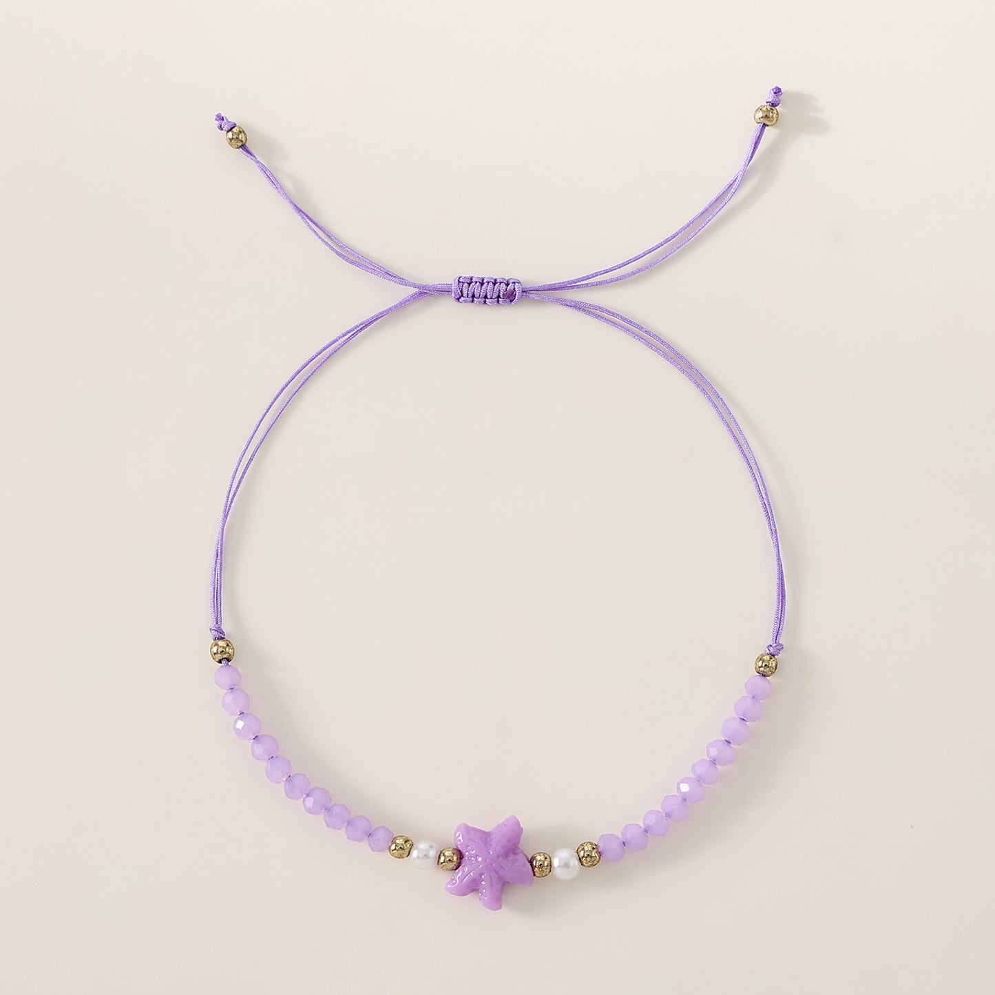 1 pc Bohemian Crystal Starfish Bracelet Set with Pearl & Gold Accents for Women & Girls - Summer Beach Jewelry & Gift