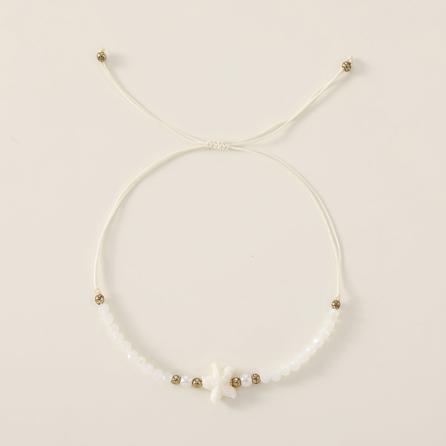 1 pc Bohemian Crystal Starfish Bracelet Set with Pearl & Gold Accents for Women & Girls - Summer Beach Jewelry & Gift