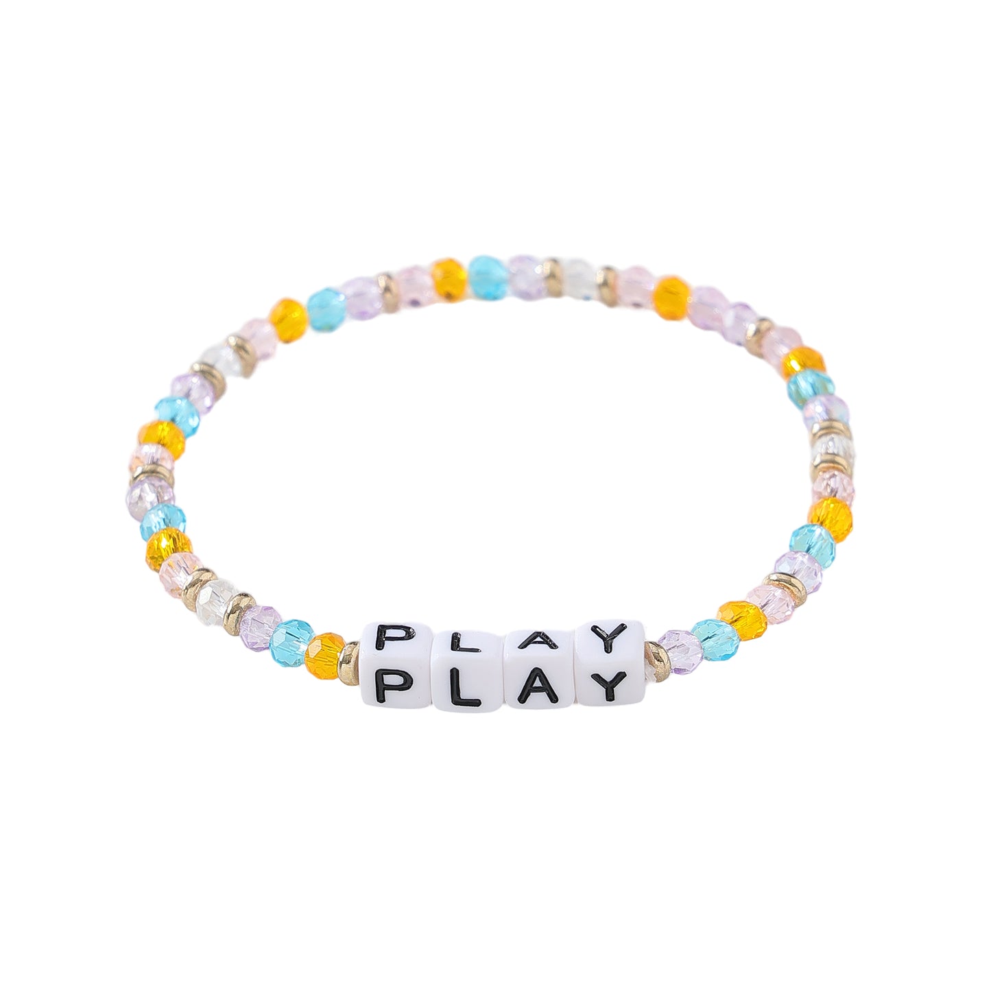 Assorted Inspirational Crystal Beaded Bracelets with Motivational Words - Adjustable Stretch Design for Women & Teens, Handcrafted Jewelry with Positive Affirmations