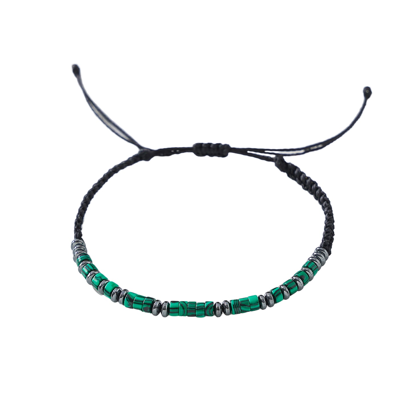 Hand-crafted Genuine Stone and Hematite Macrame Bracelets for Women and Men - Fashionable and Versatile Jewelry