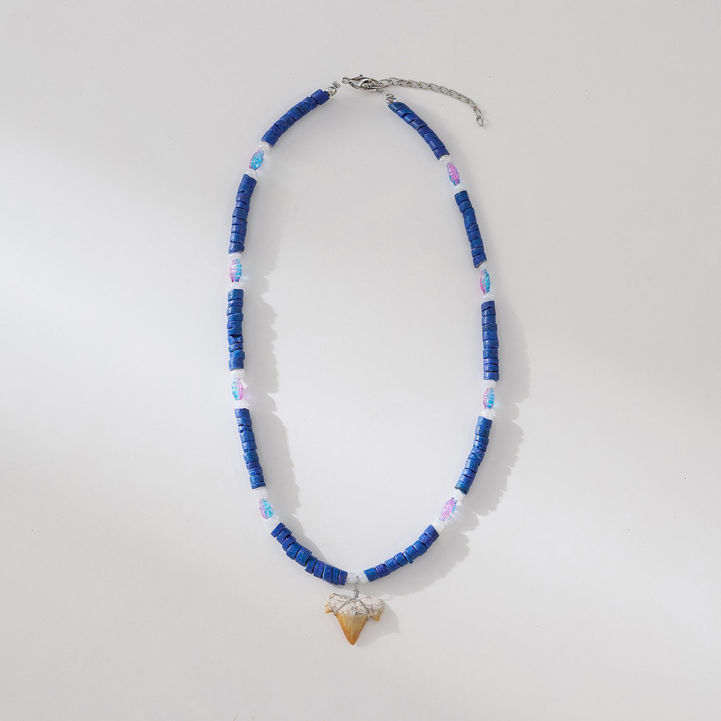 Ocean - Inspired Shark Tooth Necklace with Hand - Crafted Beads: A Touch of the Wild
