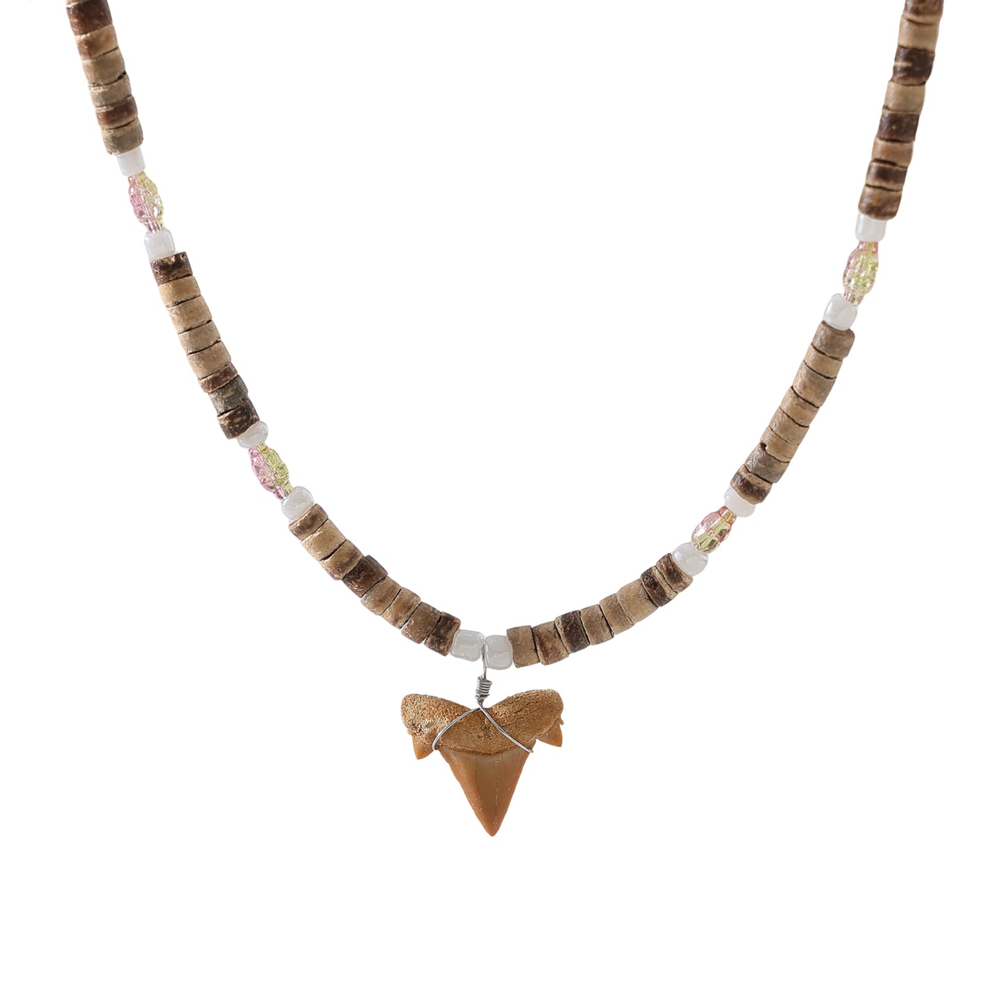 Ocean - Inspired Shark Tooth Necklace with Hand - Crafted Beads: A Touch of the Wild