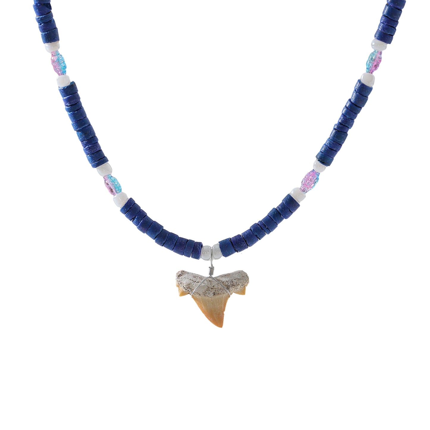 Ocean - Inspired Shark Tooth Necklace with Hand - Crafted Beads: A Touch of the Wild