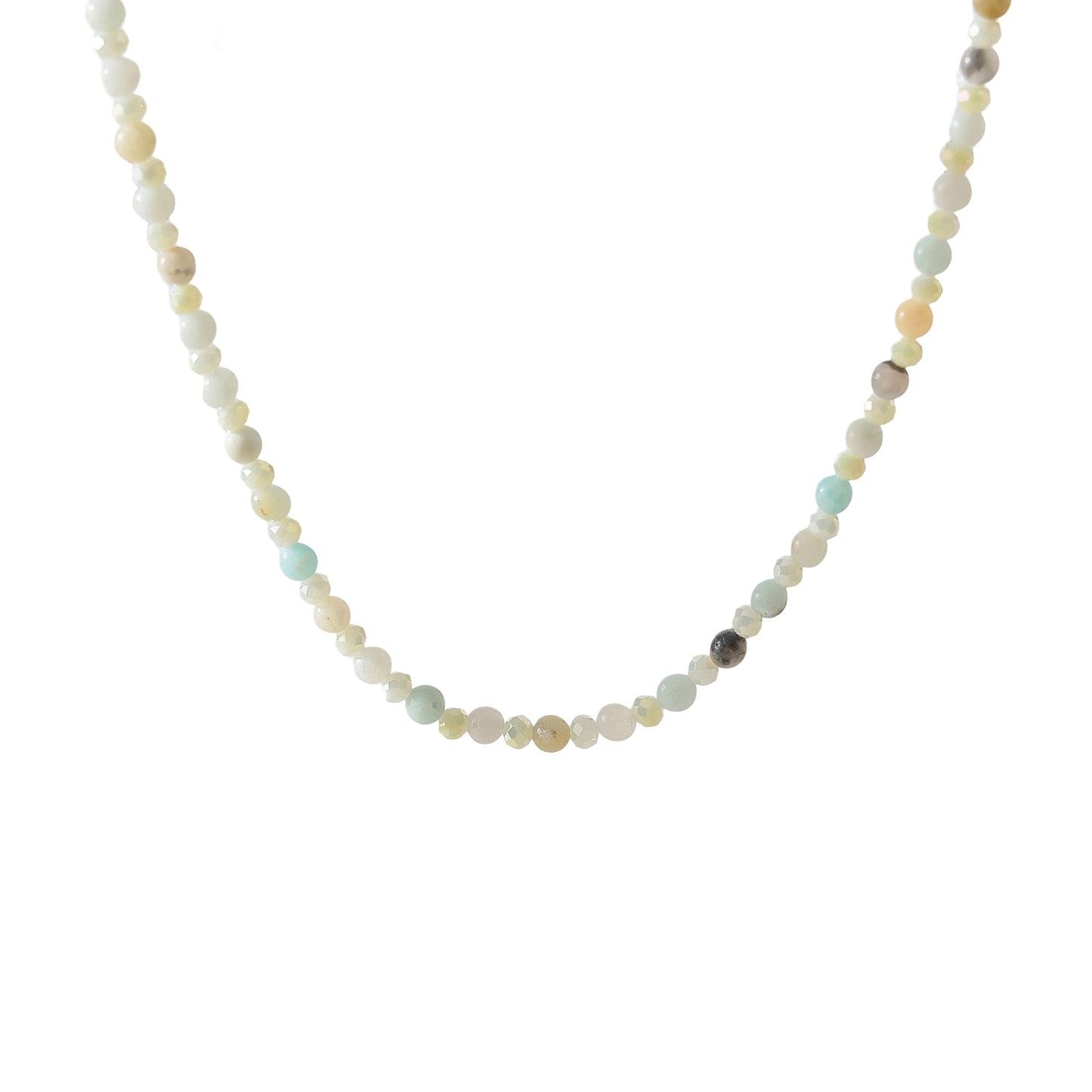 Exquisite Assorted Natural Stone and Crystal Bead Necklace - A Touch of Nature's Elegance