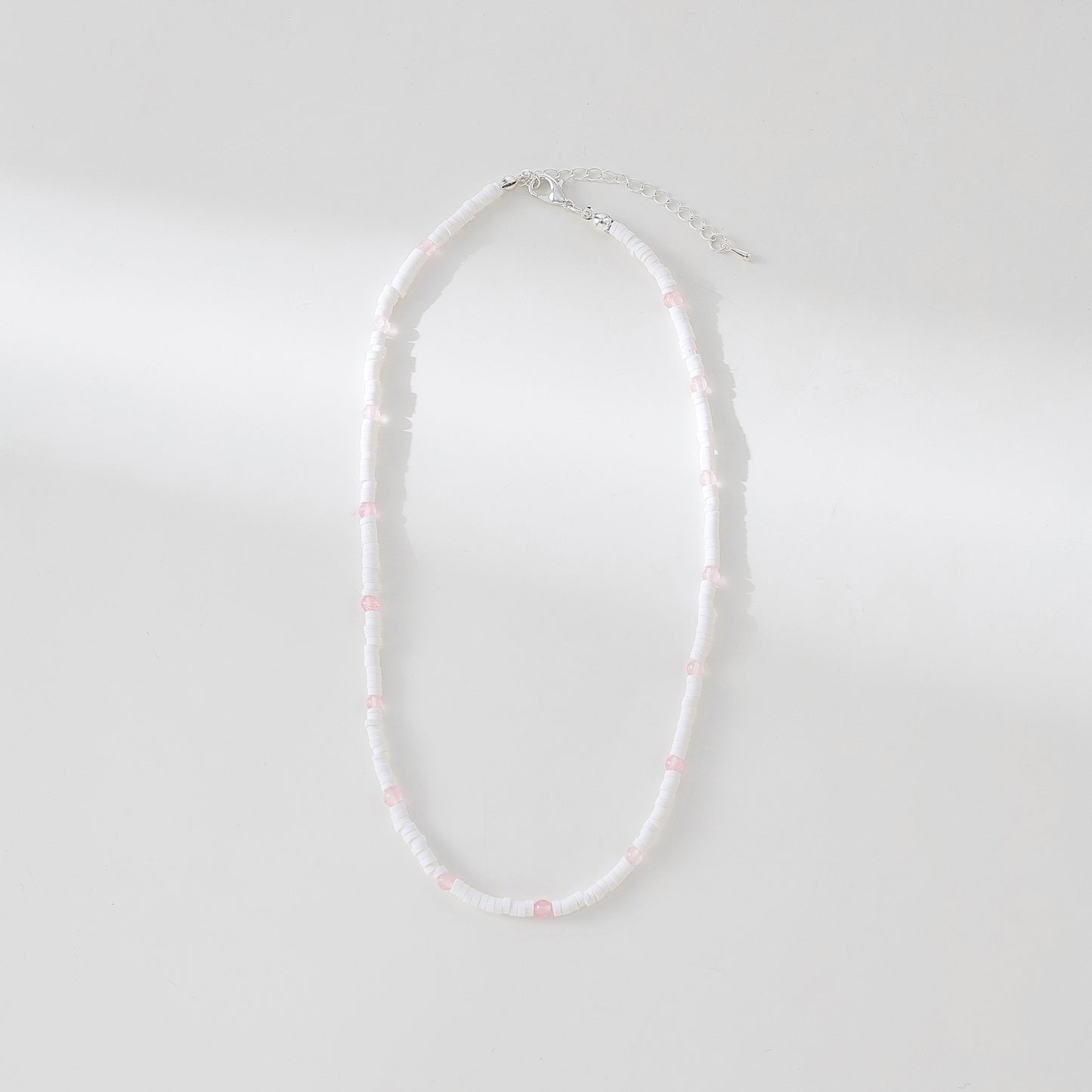 Delicate 3mm Fimo Clay and Genuine Stone Bead Necklace - Elegant Layering Accessory