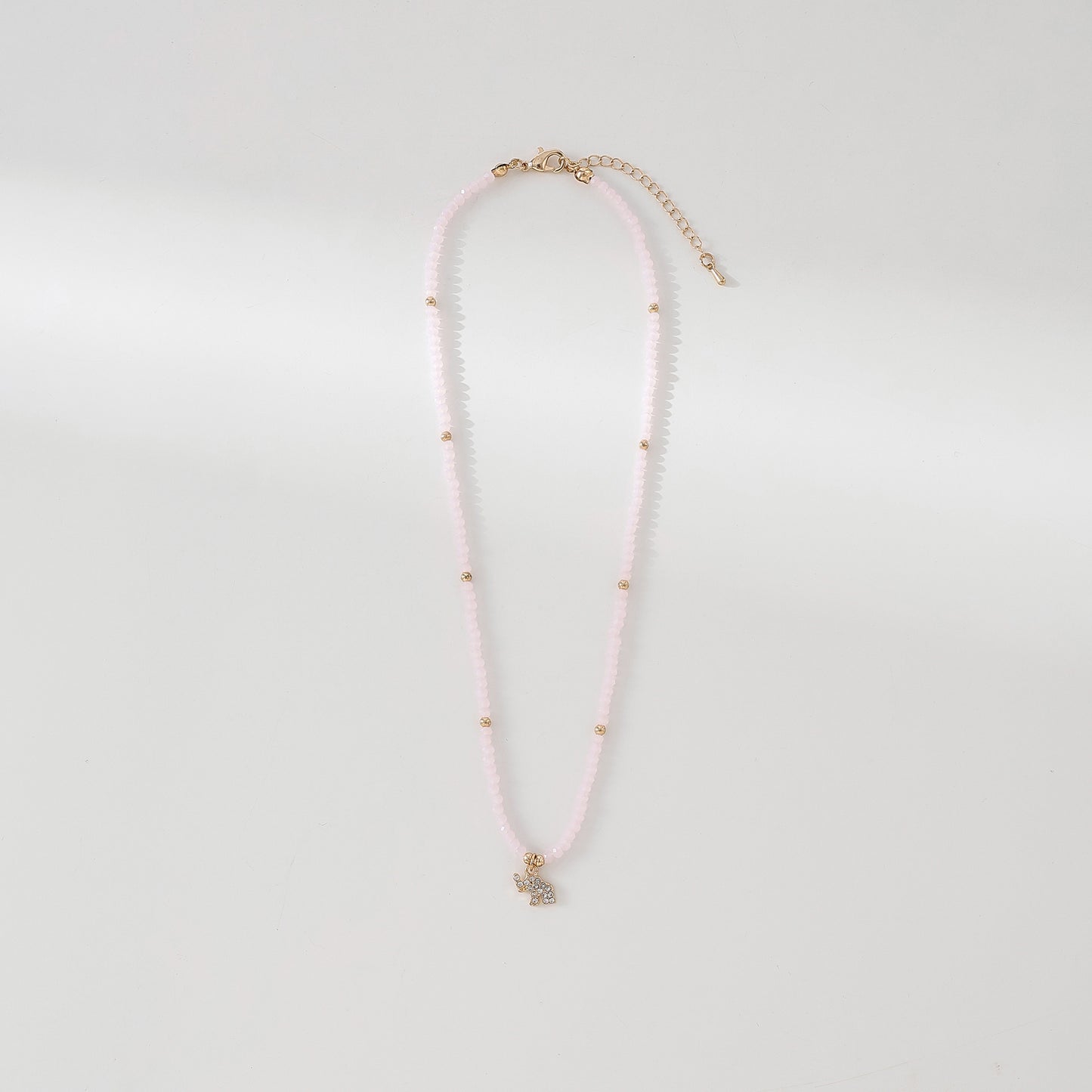 Charming Assorted Beaded Necklaces with Sparkling Crystal Elephant Charms - Boho Style Jewelry for Women