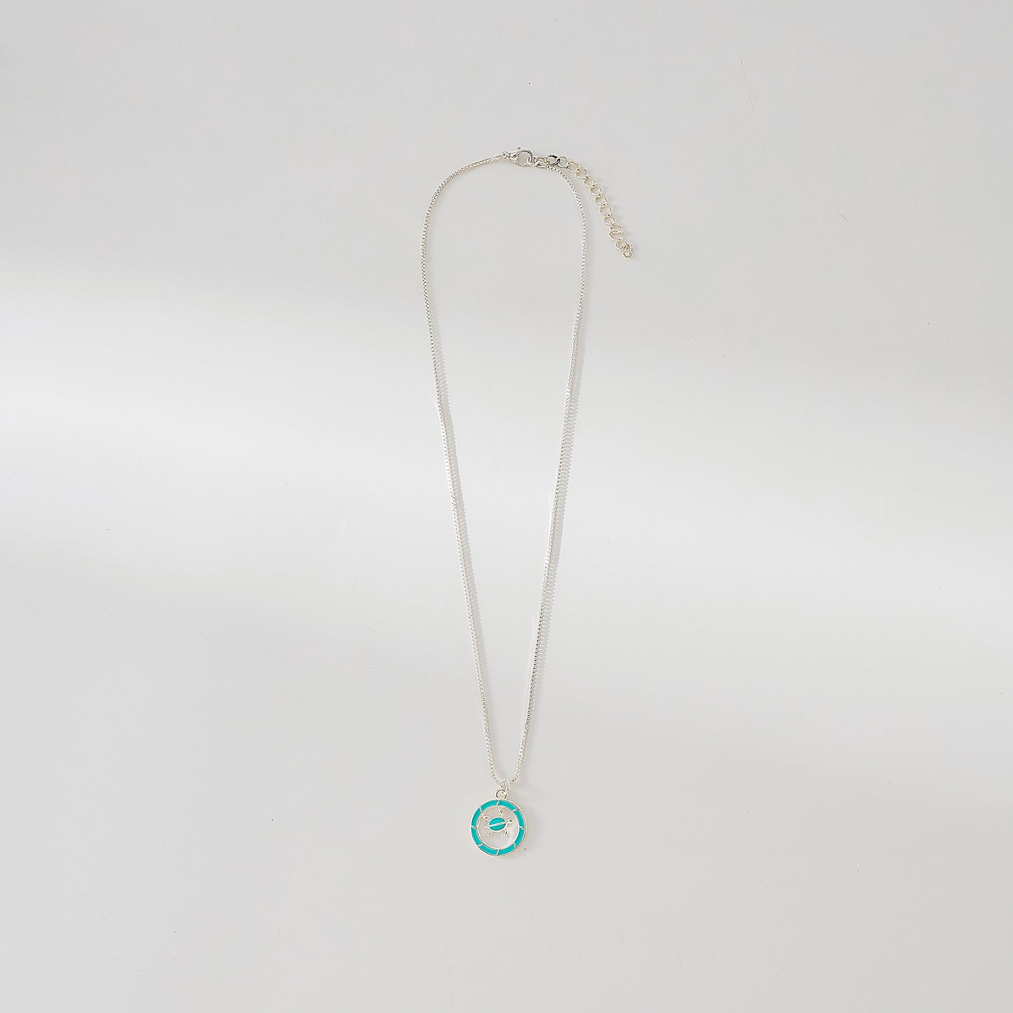 Stylish Enamel - Accented Turtle Pendant Necklaces - Assorted Colors (Silver Chain)