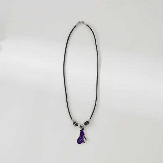 Mood wolf necklace